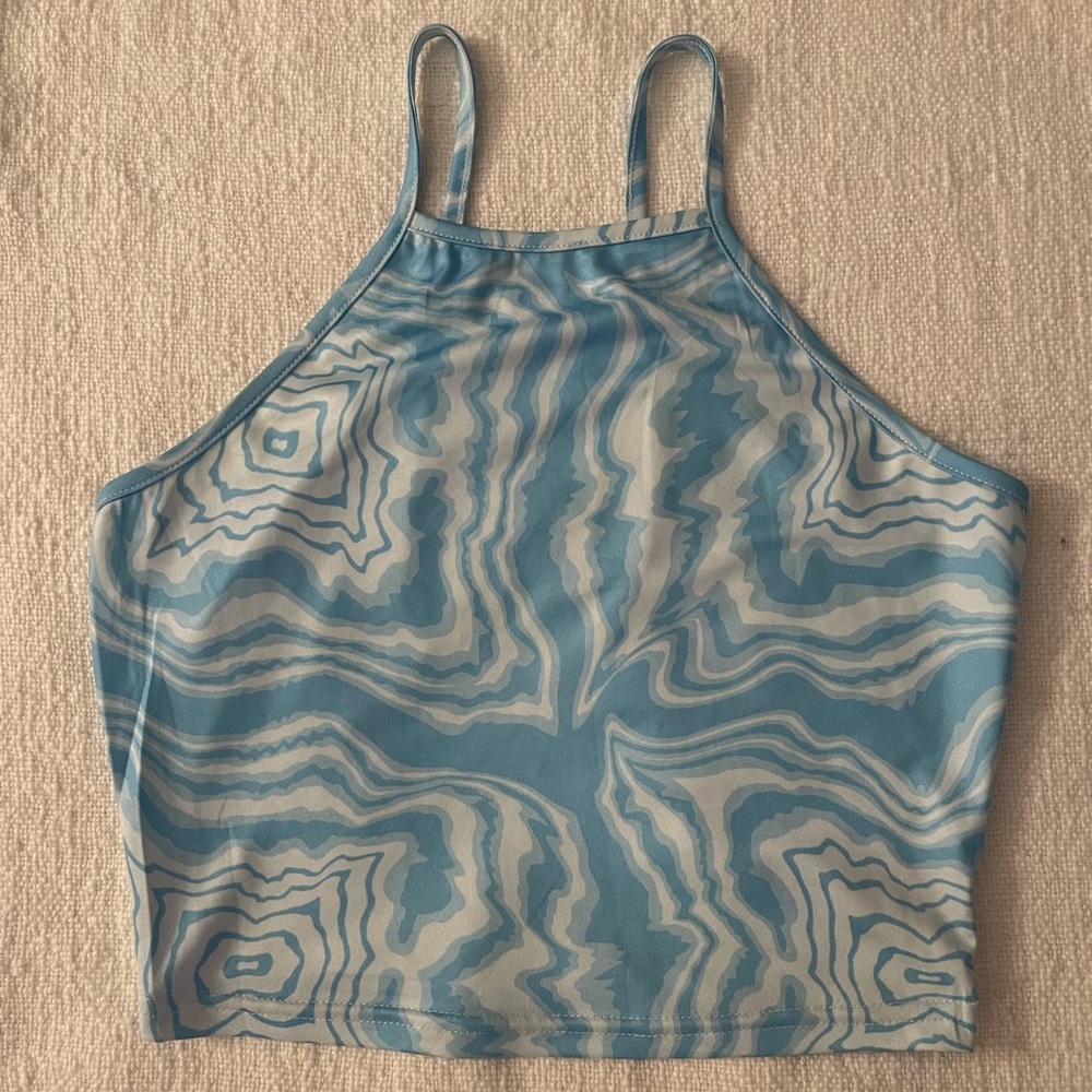 Trendy Patterned Cropped Tank